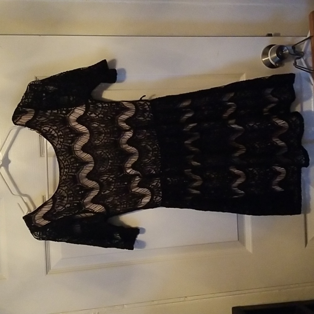 Women's lacy black dress